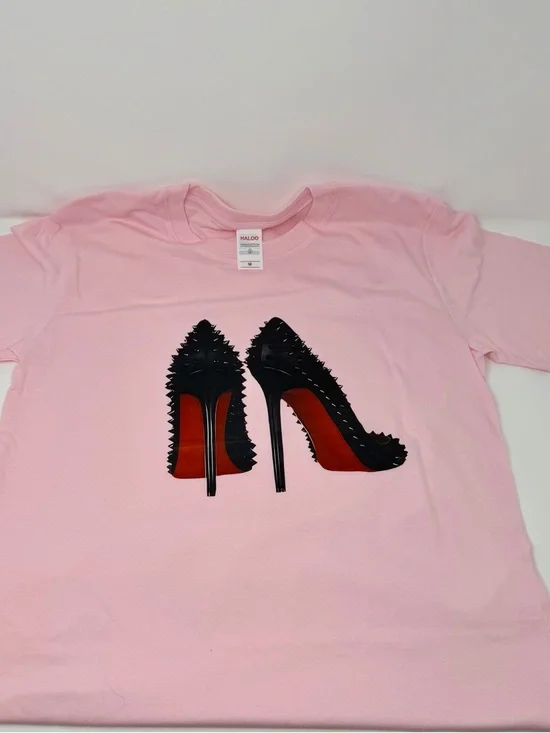 Pink Red-Bottom Stiletto Graphic Tee - Picture 3 of 4
